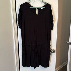 Time and Tru black shorts jumpsuit with pockets size XXL